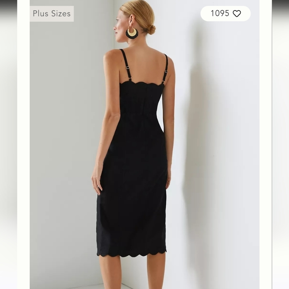 NWT Anthropologie Slim scalloped front slit corset Dress size 6 - Picture 3 of 12